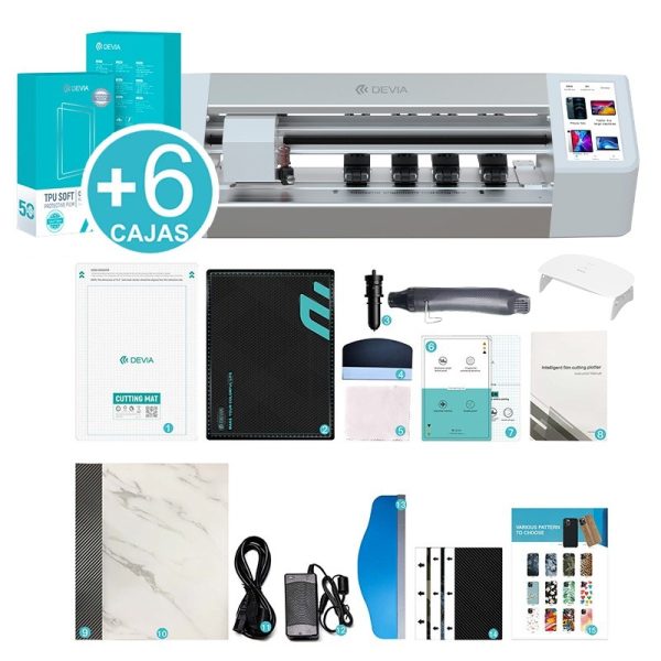 Kit V3 PT08 Laptop Pantalla Android + 06 Cajas Soft HD - Plotter de Corte Hidrogel Devia