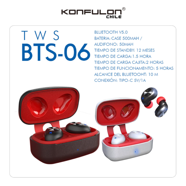 Audífonos Bluetooth BTS-06