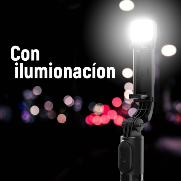 Trípode Palo Selfie con Luz Multifuncional