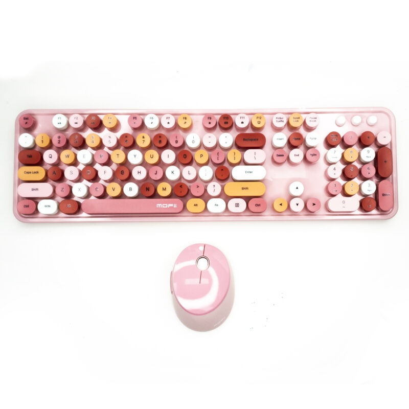 Teclado Mofii Sweet + Mouse (Rosado)