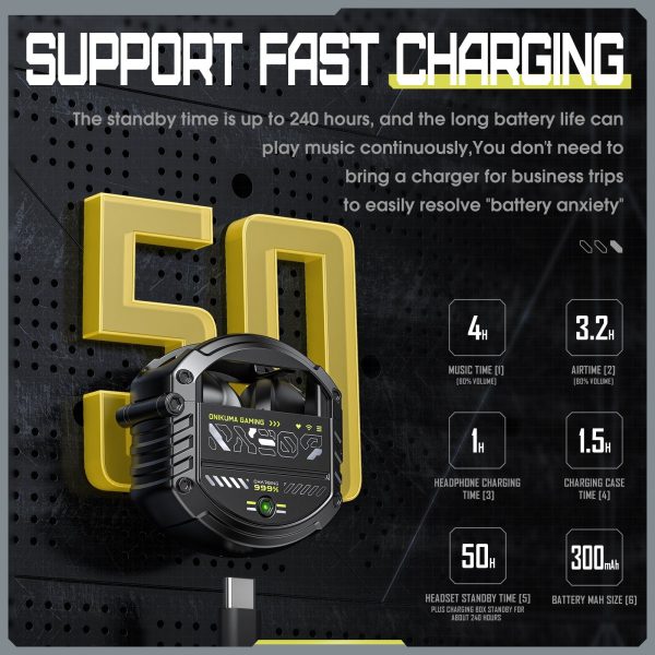 Tws Gamer Bluetooth Onikuma T309 Negro