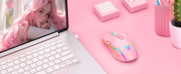 Mouse Inalambrico Onikuma CW905 Rosado