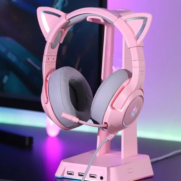 k9 3 Audifono Cintillo Onikuma K9 Rosado