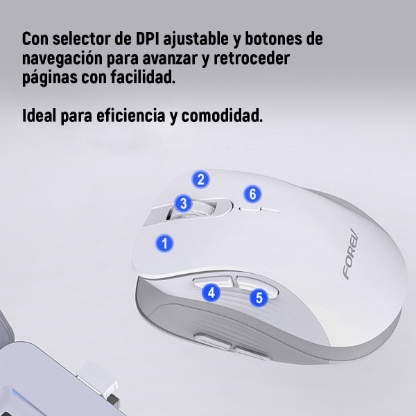 Mouse Inalambrico Forev 6D FV-G200 Beige