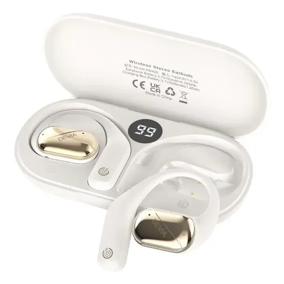 Audífonos Devia Ows Lite1 Livianos Cómodos Bluetooth Beige 2049