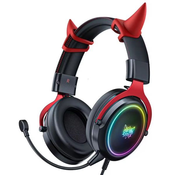ONIKUMA X10 auriculares para juegos con bocina de vaca auriculares con cable luz RGB micrófono HD auriculares para juegos auriculares envolventes para ordenador