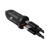 Cargador de Auto Devia Mini Smart Series PD 30W USB-C y USB QC 3.0 Negro