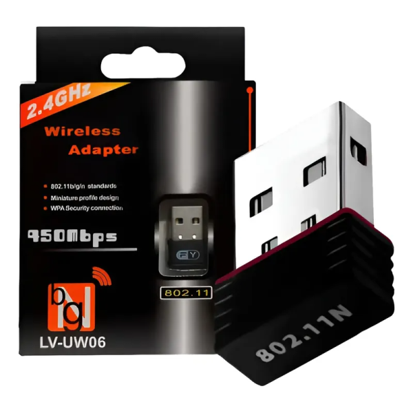Mini Adaptador WiFi USB LV-UW06 950Mbps Alta Señal
