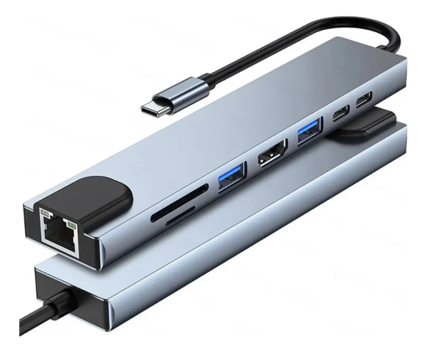 Adaptador Multipuerto USB-C 8 en 1 Profesional 4K
