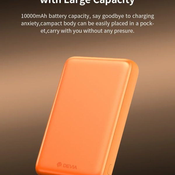Power Bank DEVIA Serie Ultra12 PD 22,5 W magnética con cable integrado (10 000 mAh) - Naranja 4293