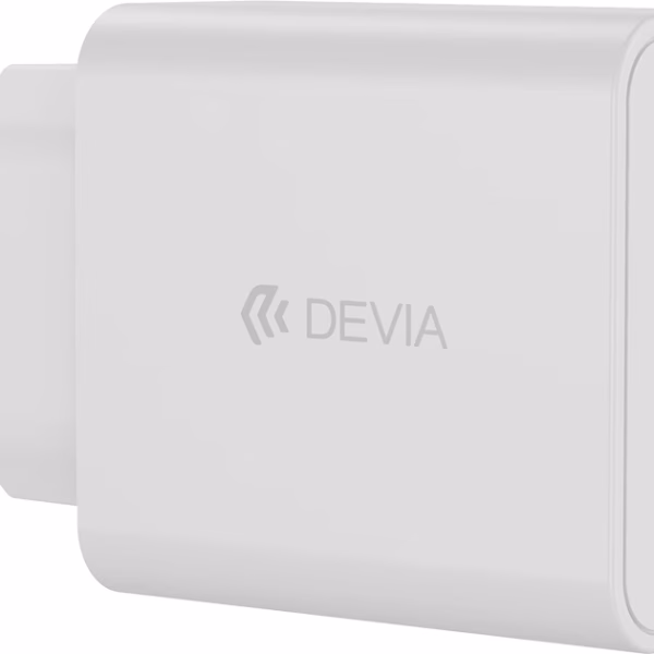 Devia Cargador 45W PD QC Con Cable Tipo C Blanco 2896