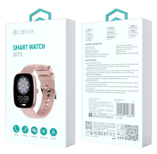 DEVIA Smart Watch WT5 ROSA