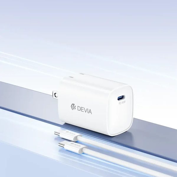 Devia Cargador Ultra 6 40W C-C Blanco 1292