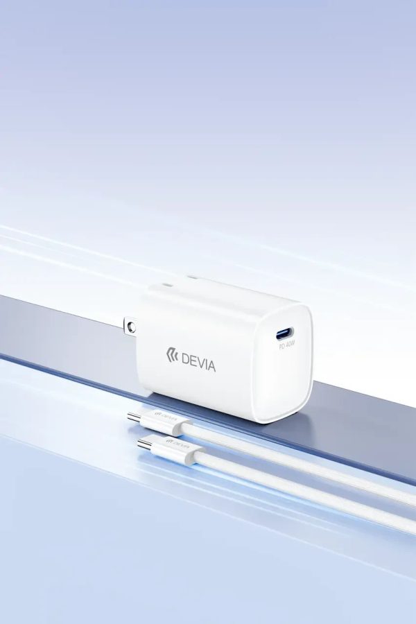 Devia Cargador Ultra 6 40W C-C Blanco 1292
