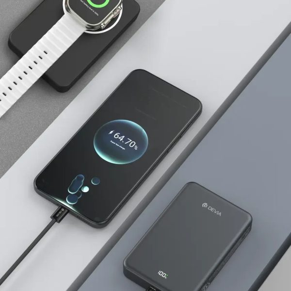 Power bank magnético de estado sólido DEVIA Ultra14 Series de 22,5 W (10 000 mAh) - Negro 7522