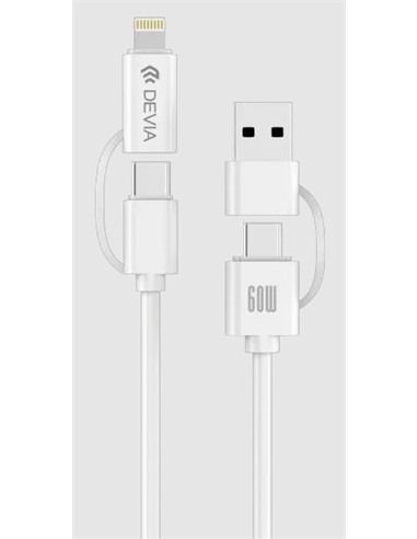 DEVIA Lite1 Cable A+C to C+iP PD 60W Fast Cable